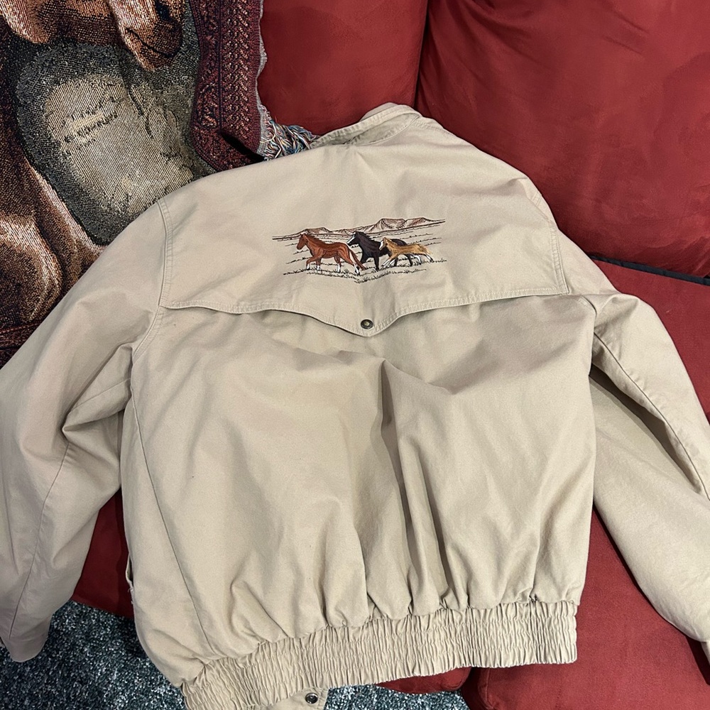 Vintage embroidered western horse jacket
